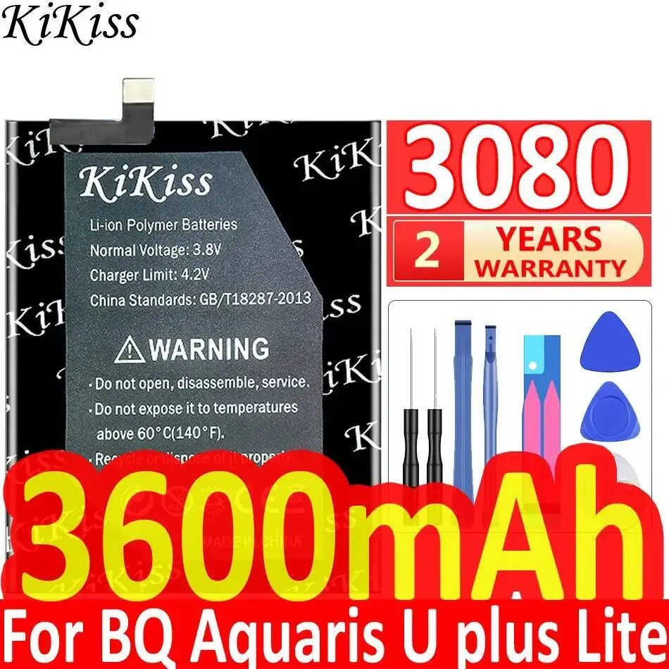 

Аккумулятор мобильного телефона 3600 мАч для BQ Aquaris U Plus Lite 3080, надежный источник питания, быстрая зарядка