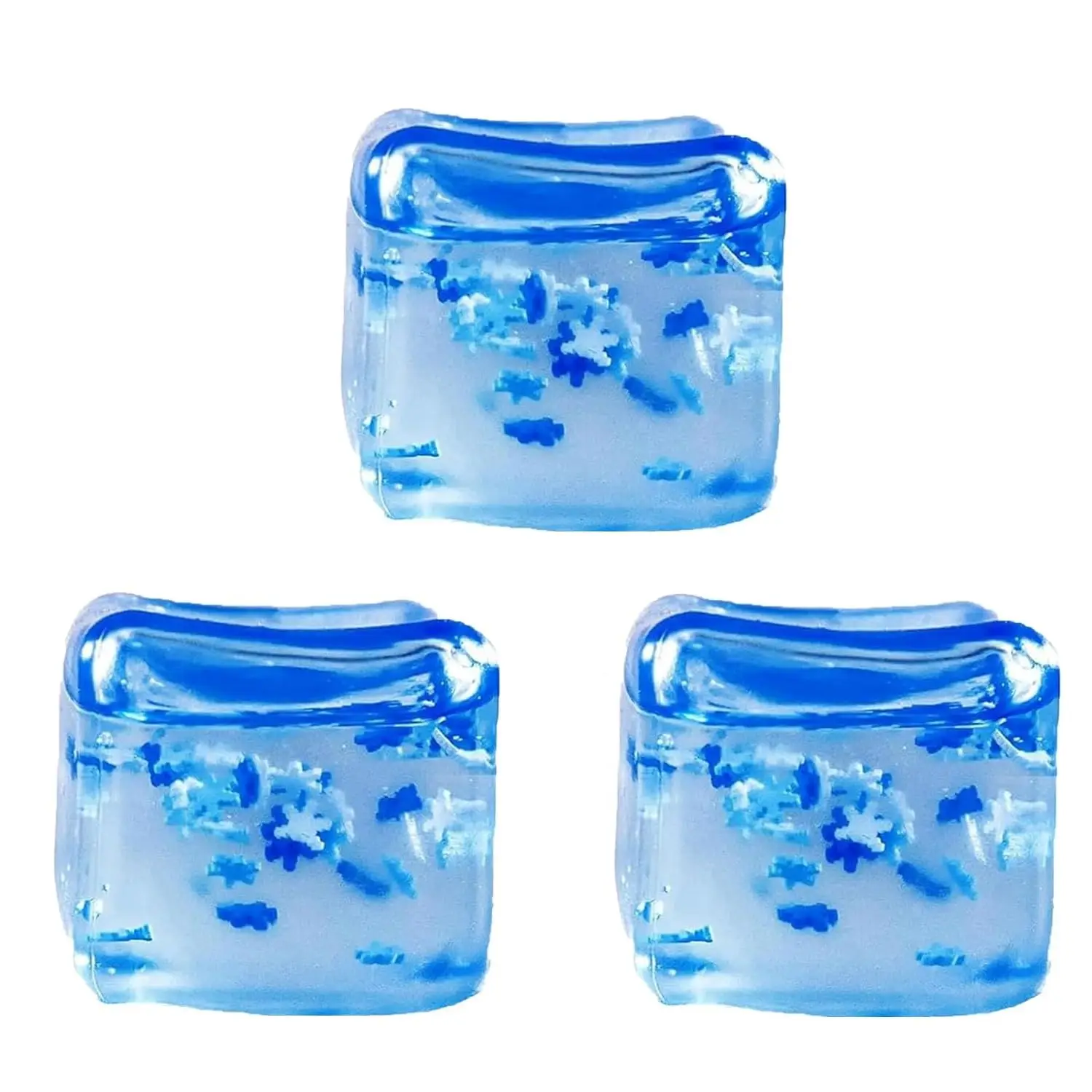 Squishy Stress Cube Gel Fidget Toy - Zintuiglijk Sneeuwvlokspeelgoed voor kinderen en volwassenen, perfect voor klas- en kerstcadeaus