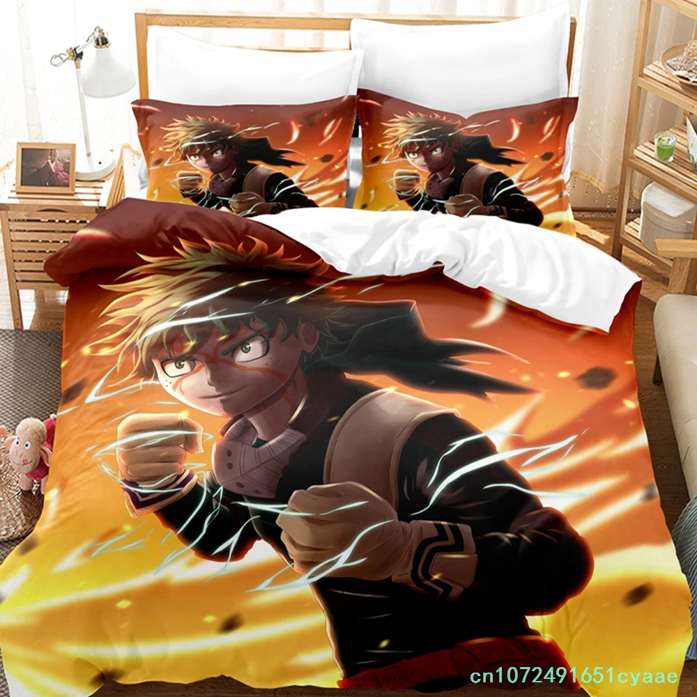 My Hero Academia Bedding Set Single Twin Full Queen King Size Todoroki Bed Set Aldult Kid Bedroom Duvetcover Sets 3D Print 044