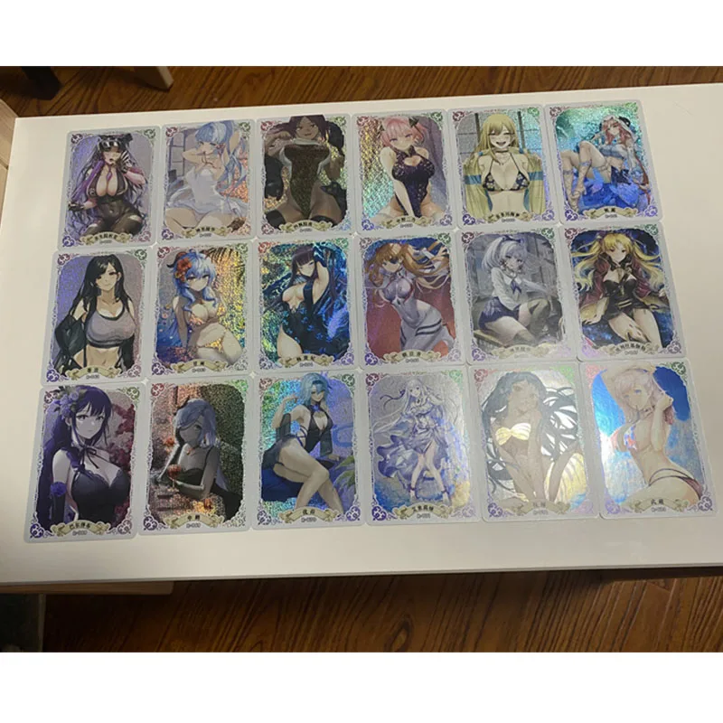 Anime Goddess Story DIY ACG Hologram Flash Card Marin Sakurajima Mai Boy Games Toys Collectible Card Christmas Birthday Gift