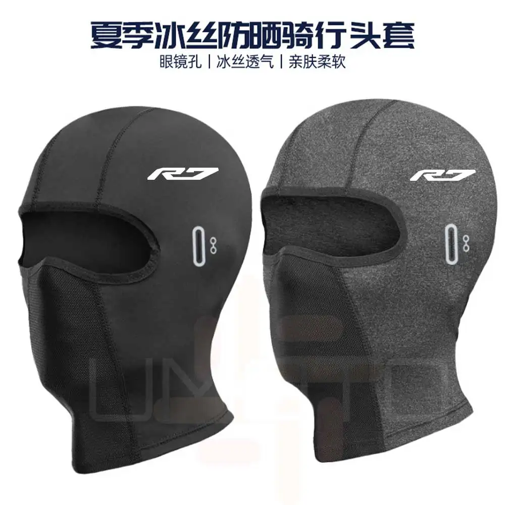 Cagoule de moto pour Yamaha R7, chapeaux de refroidissement d'été, protection solaire UV, masque facial complet de cyclisme