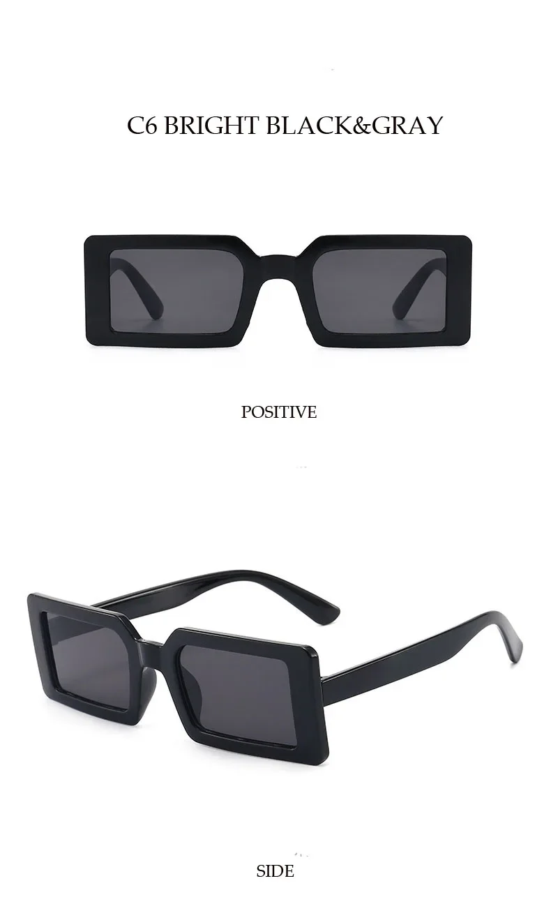 Quadratische Sonnenbrille für Damen, Kleine Rechteckige Sonnenbrille für Damen/Herren, Vintage Retro-Brillen für Frauen – Detail 10
