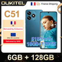 OUKITEL Smartphone C51, 6GB + 128GB, mAh, Android 13, 13MP + 5MP mobile Phone, HD + 90Hz OTG/GPS/Two SIM screen