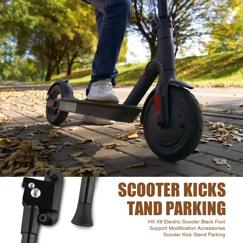 Kickstand parkir skuter elektrik, untuk HX sandaran kaki, sisi Tripod, aksesori skuter