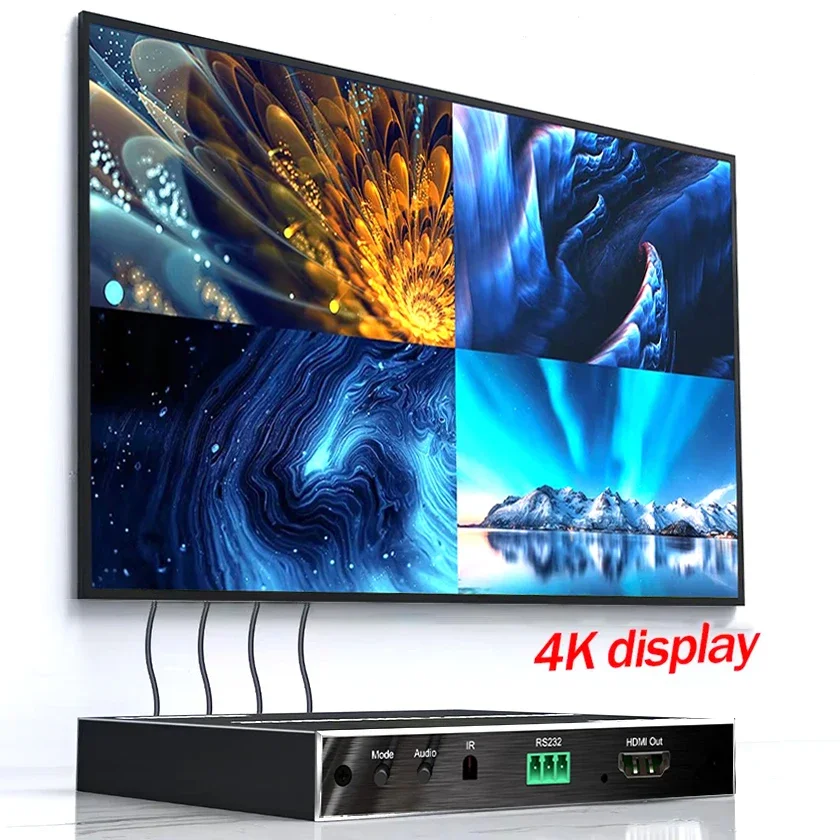 4K 4x1 HDMI Quad Multi-viewer 2 3 4 Screen Segmentation Seamless Switcher Vs 1080p60 4x1 HDMI Multi Channel Video Multiplexer