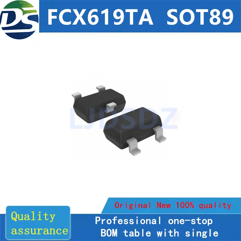 10 PÇS/LOTE   FCX619TA   SOT89   NEW  IN  STOCK