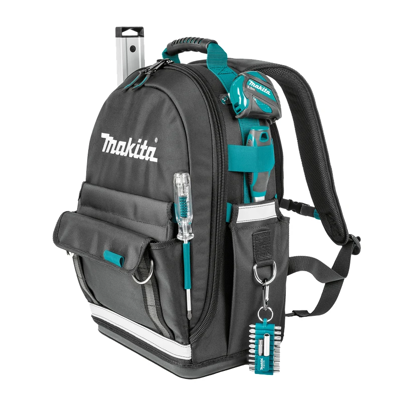 Imagem -03 - Makita-mochila Espessada Original Grande Capacidade Plástico Rígido Bolsa de Ferramenta Base Impermeável Organizador E15481