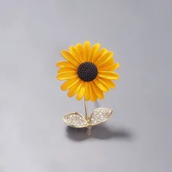 Sunflower Brooch For Women Girl Enamel Pins For Backpacks Fashion Accessory Gift