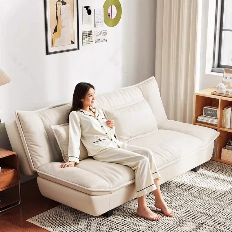 Wear-resistant Sofas Living Room Retractable Folding Pull Out Sofa Bed 2 Person Full Size Frame Multifunctional Couch Furniture