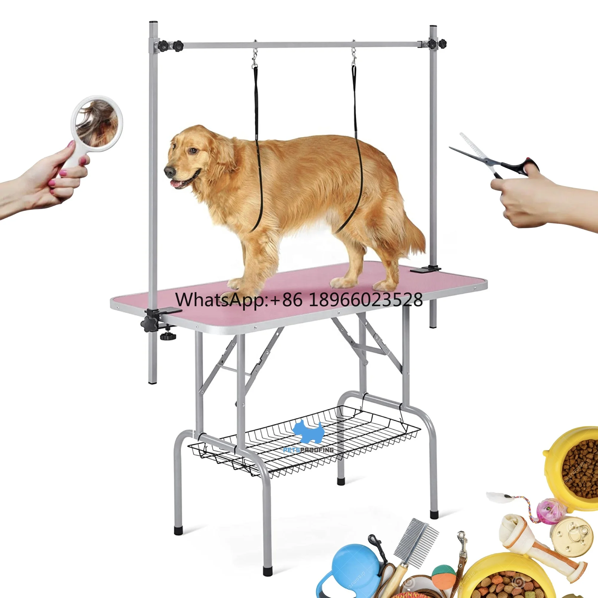 High Quality Adjustable Large grooming table bar grooming table backdrop grooming table belly strap