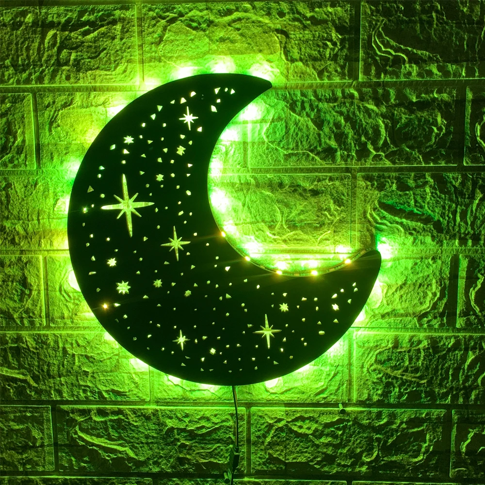 ZK50 Cool USB Moon Starry Sky Lampa ścienna LED Zdalne sterowanie Zmiana koloru Lampka nocna Marker Dekoracja wnętrz Lampka nocna