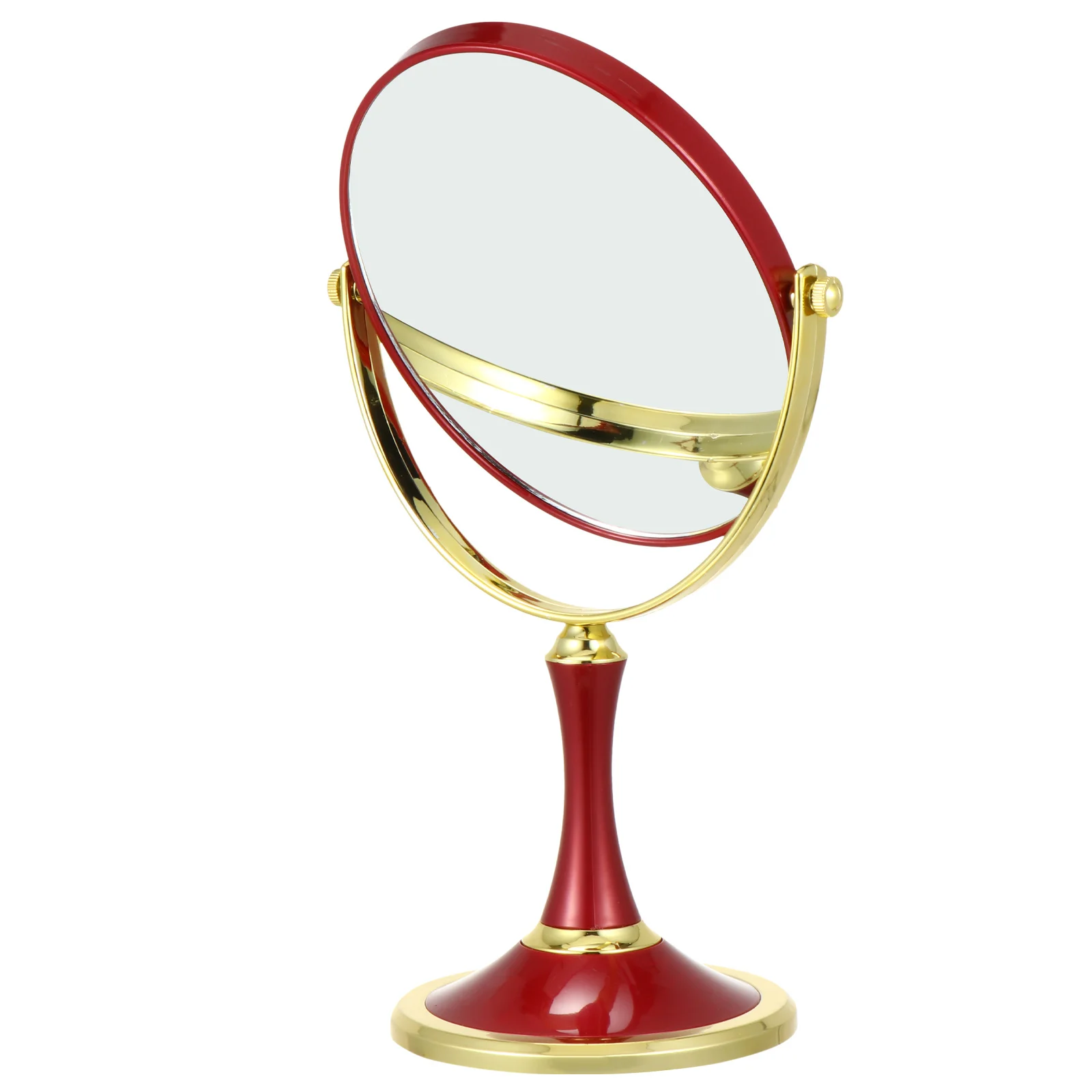 

1Pcs Double-Sided Makeup Mirror Standing Swivel Tabletop Desktop Vanity Mirror for Home Bedroom Dresser Use