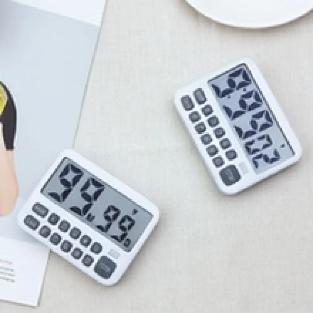 Magnetic Kitchen Timer Silent Dual Display Countdown Clock For Baking Cooking Study Room Efficient Timekeeping Management Gadget