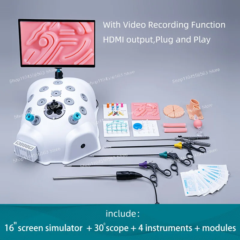 

Тренажер для лапароскопической симуляции (набор из 30 предметов) ° Эндоскоп и 13-дюймовый экран