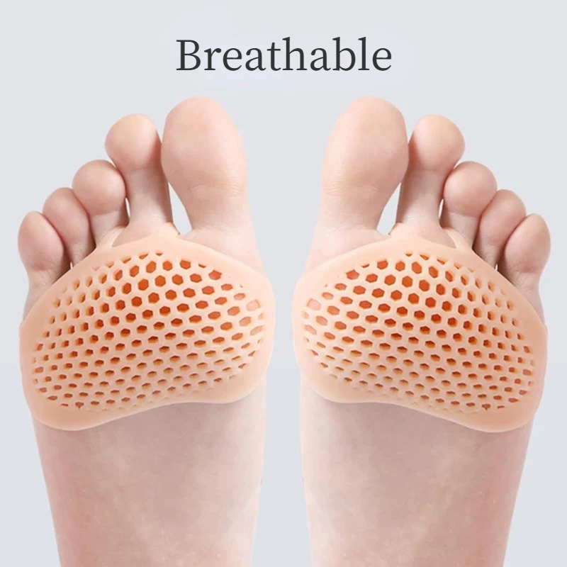 Plantillas de Gel para zapatos de tacón alto, almohadillas suaves de silicona, antideslizantes, transpirables, para el cuidado de los pies, 1 par
