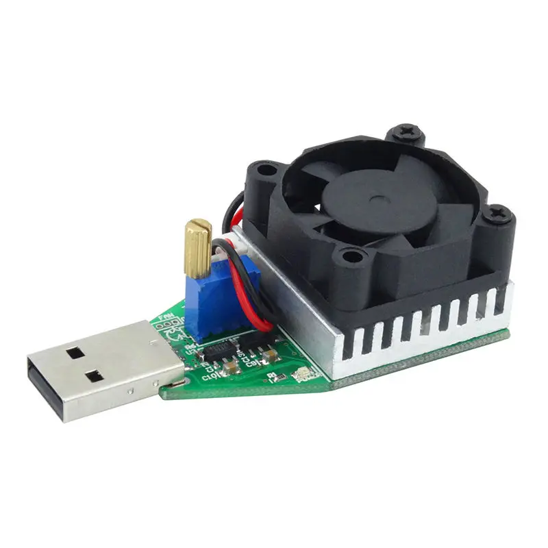 15W DC 3V-21V Electronic Test Load resistor USB Interface Battery Discharge Capacity Tester with Fan Adjustable Current Module