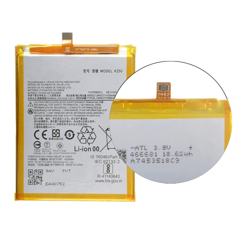 Batería de repuesto para teléfono KZ50 5000mAh para Motorola Moto G8 Power XT2041 con herramientas, paquete de batería para reparación 2