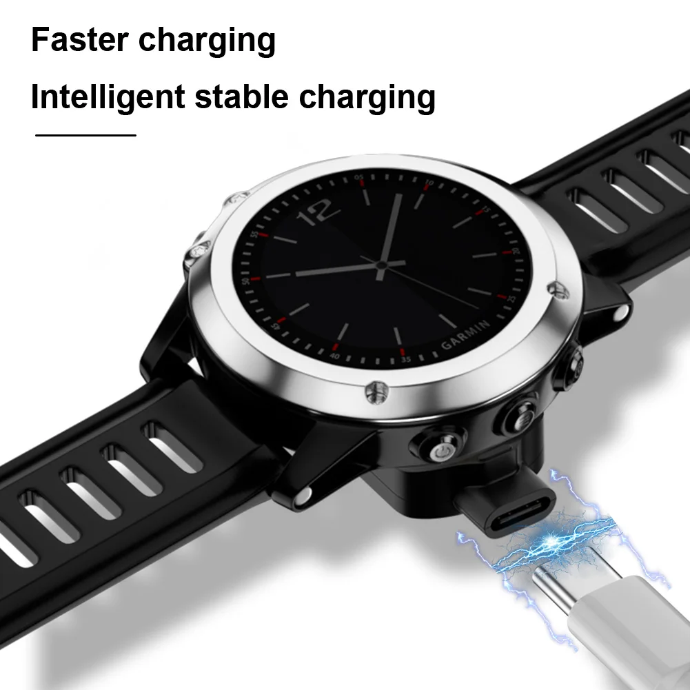 

8-контактный/тип C для Garmin MARQ 2 MARQ (Gen 2) Адаптер зарядного устройства для часов Стабильный зарядный кабель-конвертер Plug and Play для домашних путешествий