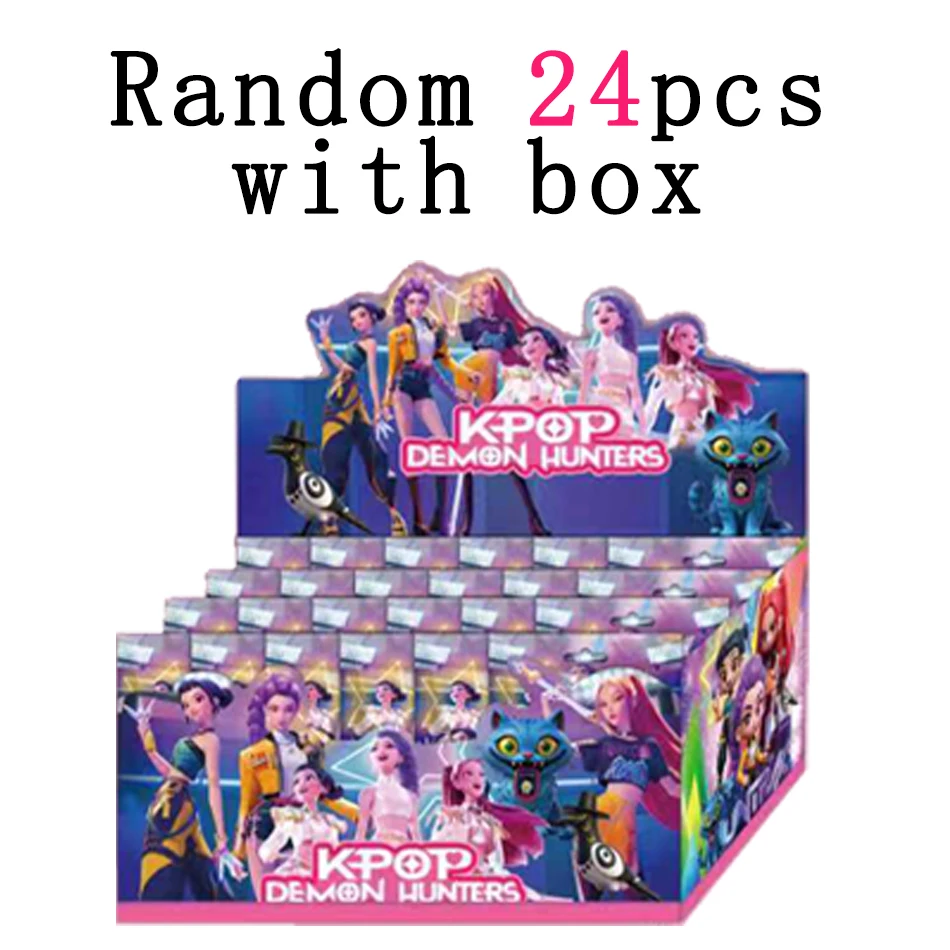 24個入りランダムブラインドボックス 5-12cm アニメ KPOP デモンハンターズ ガールズグループ RUMI MIRA ZOEY フィギュア アクション PVC モデル おもちゃ 飾り ギフト~@@ #