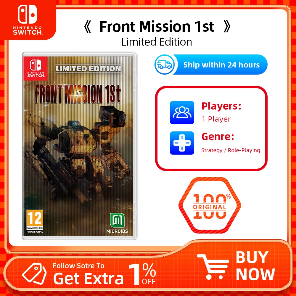 Nintendo Swtich Game - FRONT MISSION 1St - Limited Edition -  Games Cartridge Physical Card for Nintendo Swtich OLED Lite