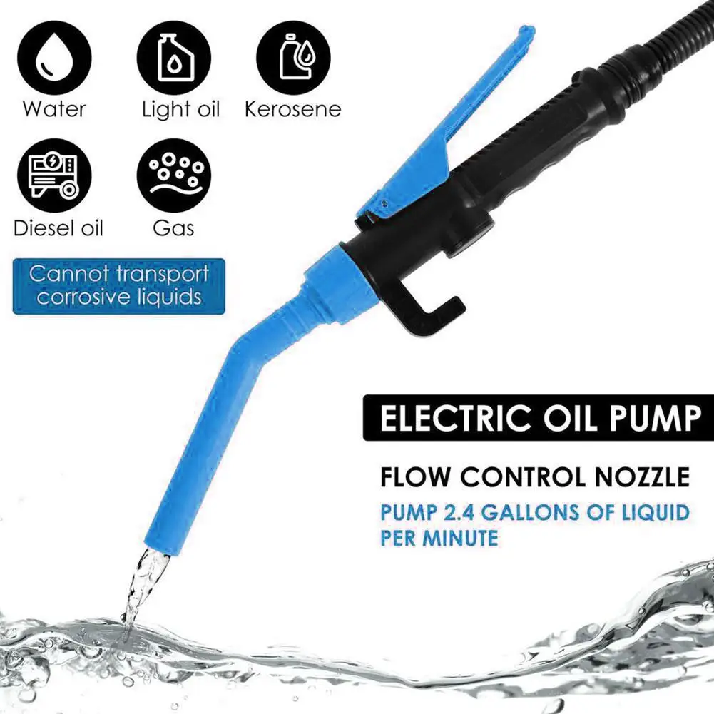 Electric Oil Pump Siphon Liquid Transfer Pump Handheld Pump Battery Operated Water Gas Tools Portable Car Siphon Petrol Fuel