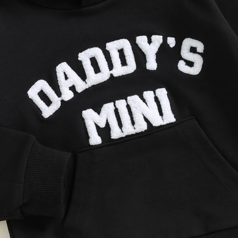 2024-06-11 Lioraitiin 0-3Y Baby Boy Track Suit Letter Embroidery Long Sleeve Hoodies and Elastic Sweatpants Outfits for Toddler