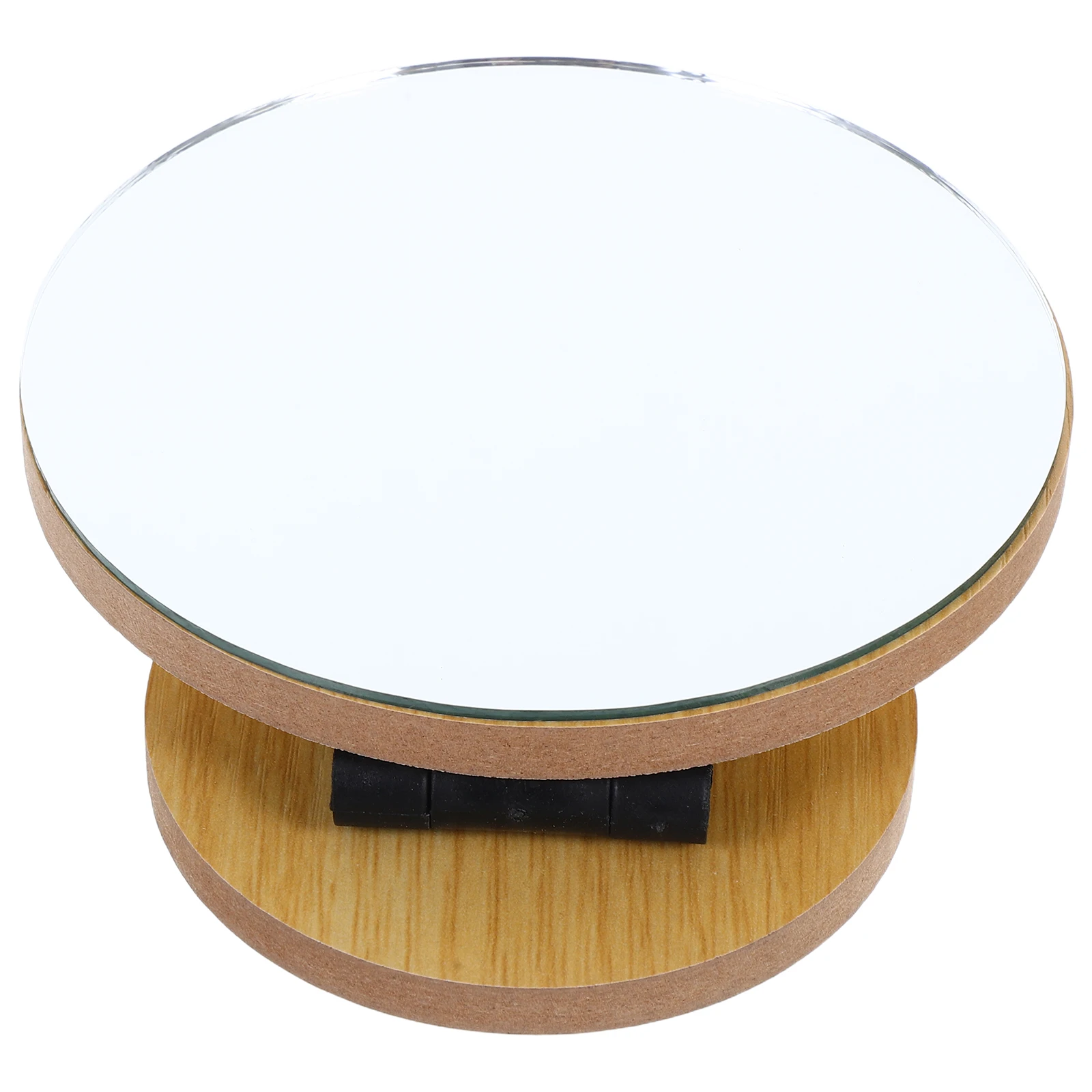 1 Uds. Espejo de maquillaje de madera con estilo, espejo de escritorio plegable para dormitorio, decoración de mesa de baño, accesorio de tocador elegante, regalo