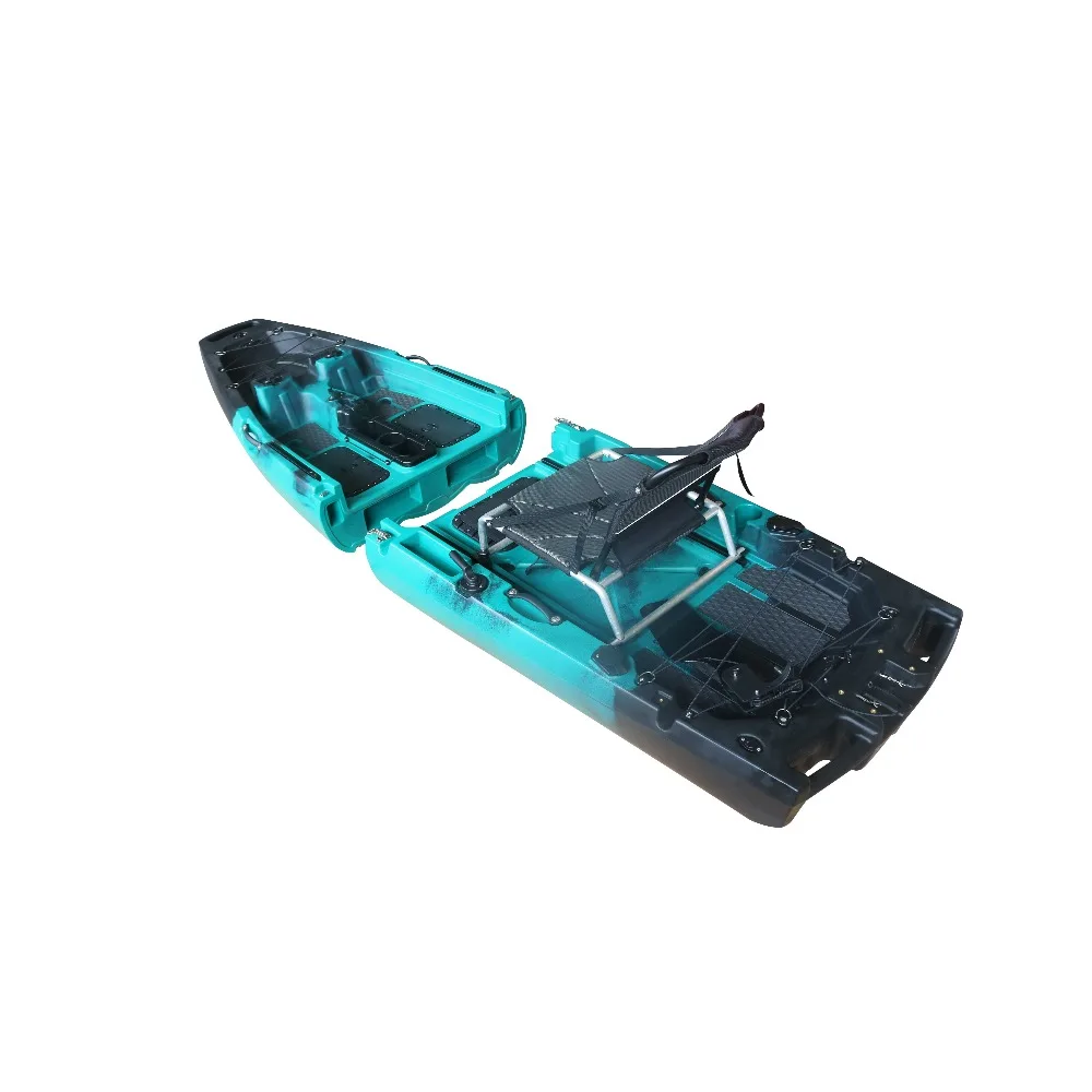 9.5FT المهنية واحدة الجلوس أعلى 2 قطعة القسم VK وحدات الصيد دواسة محرك قارب Hdpe البلاستيك فتل بجولة #5