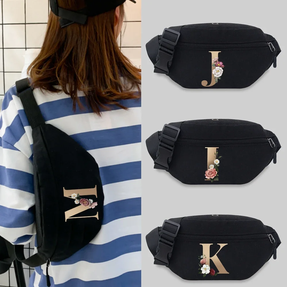Piterek popularna nerka studencka z serii złota litera Messenger talia Bag czas wolny sport płóciennym pokrowiec na telefon komórkowy