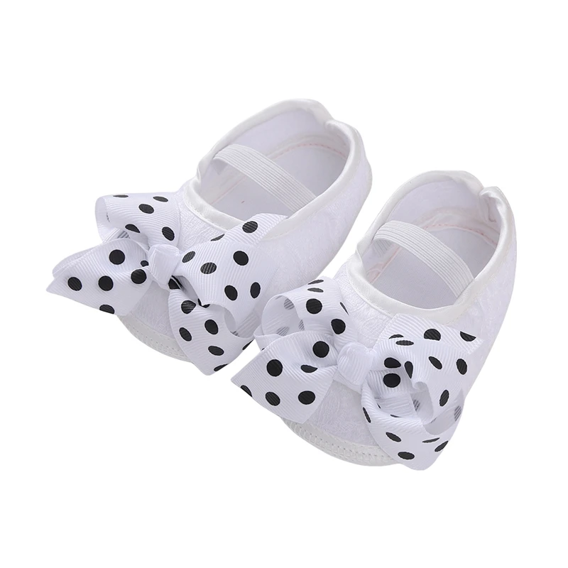 

Baby Girls Soft Sole Mary Jane Flats Bowknot Floral Princess Wedding Dress Shoes Infant Crib First Walkers