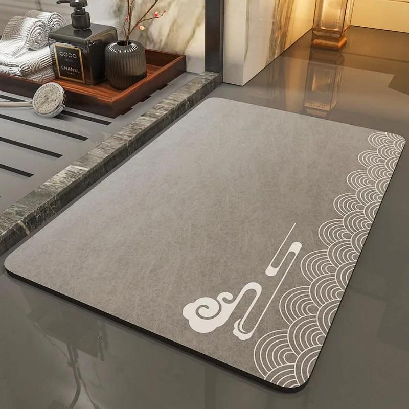 Bathroom Floor Mat Toilet Absorbent Mat Toilet Door Household Foot Mat Diatom Mud Toilet Carpet Bathroom