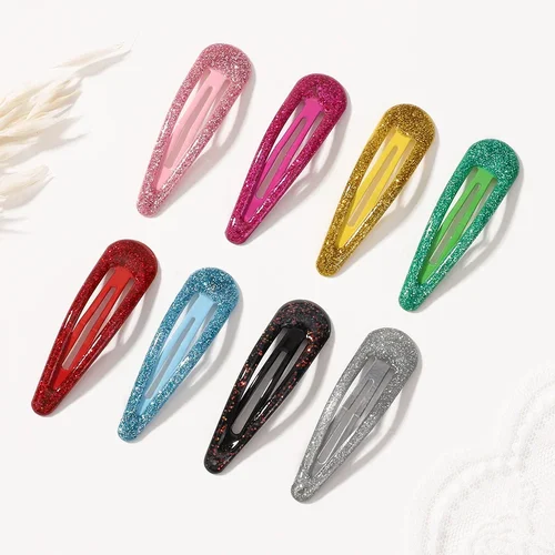 Imagen 2 del producto 24 Uds. De horquillas de Metal geométricas Kawaii para mujeres y niñas, horquillas para el pelo, pasadores, accesorios, tocado con horquillas