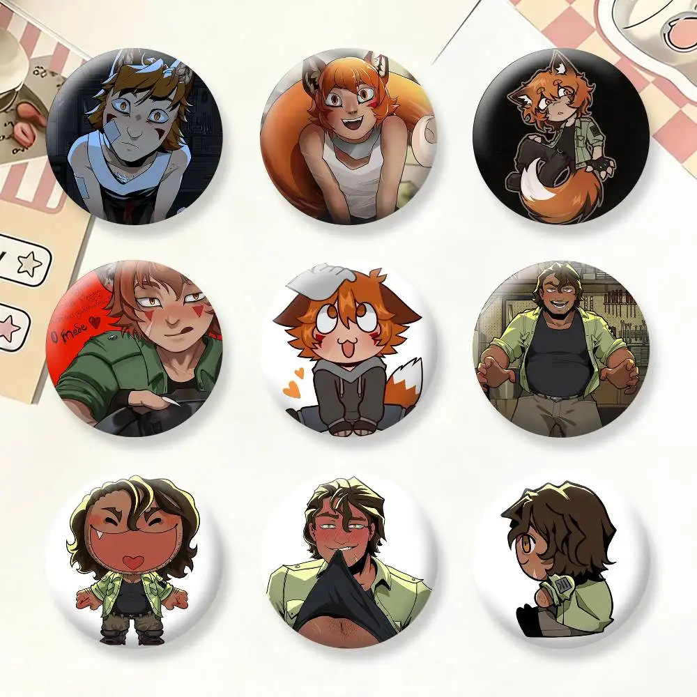 

R-Ren Hana Y-YKMET Strade Brooches Cartoon Badge Pins Backpack Hat Accessories Friend Gift