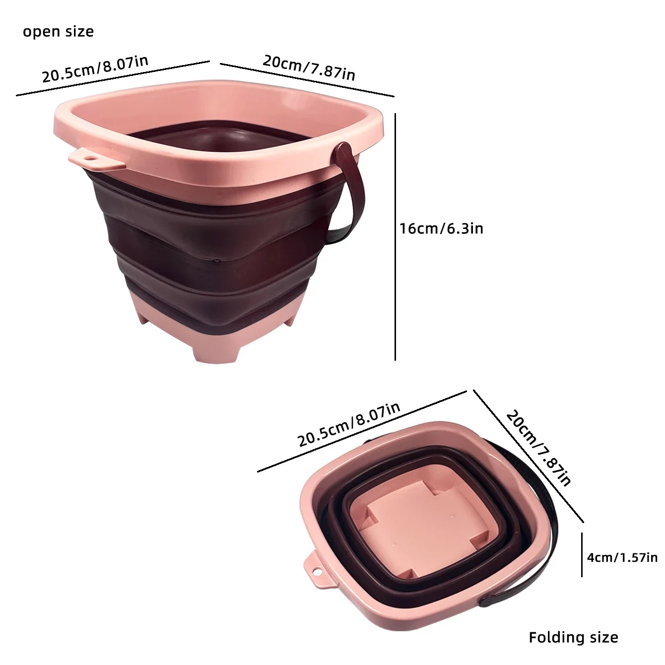 Multi-functional small bucket seaside toys Children's collapsible bucket play sand portable play water catch the sea