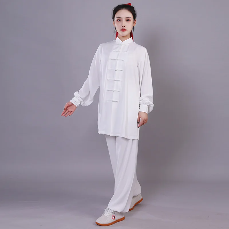 Women Cotton Tai Chi Suit Chinese Style Kung Fu Wushu Martial Arts Uniform Performance Jacket Pants Gymnastics Exercise Clothing