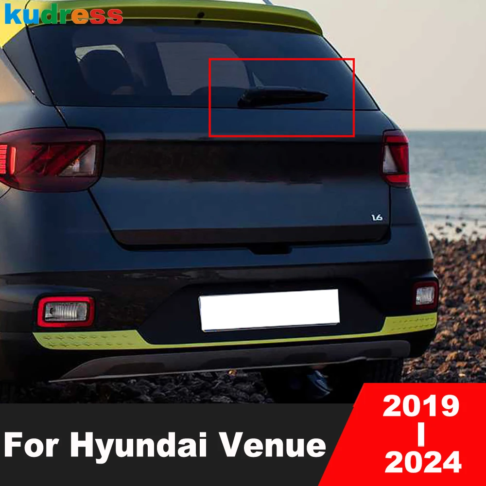 For Hyundai Venue 2019 2020 2021 2022 2023 2024 Chrome Car Rear Window Wiper Cover Trim Tail Windshield Arm Blade Accessories