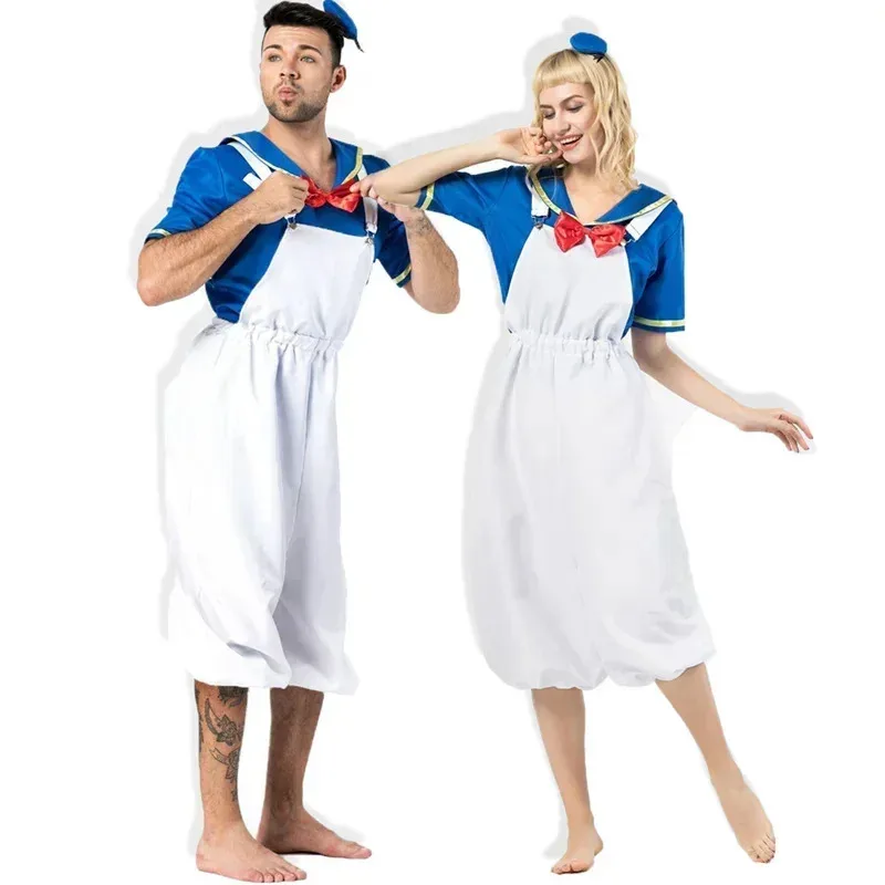 

Halloween Party Couples Costumes Carnival Masquerade Adults Cartoon Funny Costumes Women Men Sailor Cosplay Clothing Role Play
