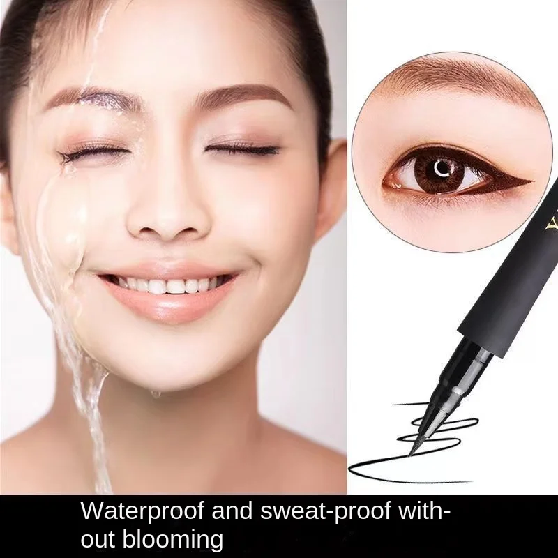 YAQINUOEye-Stylo legiiner résistant à l'eau et à la transpiration, stylo liquide pour les grands yeux, réglage du maquillage, tête souple, durable