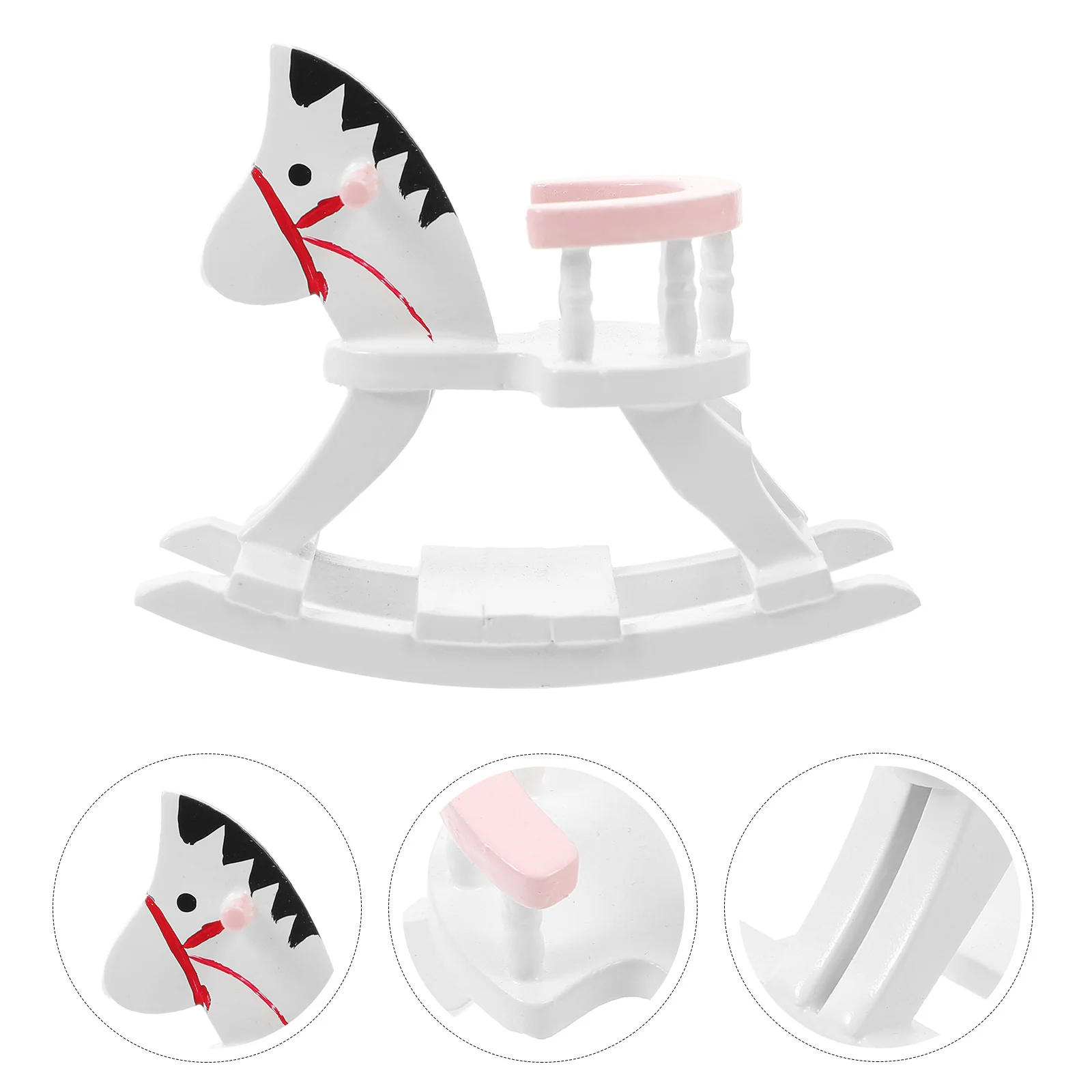 

1 12 Miniature Rocking-Horse Wooden House Furniture Accessory Mini Rocking-Horse Ornament Mini House Decoration Scene