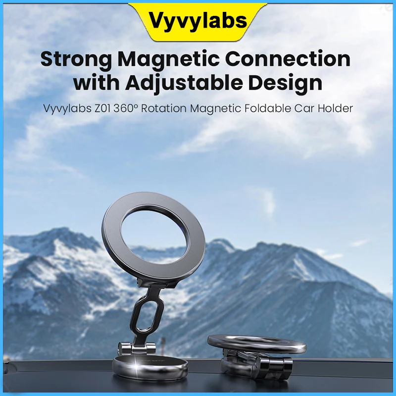 

Vyvylabs 360° rotating magnetic folding bracket magnetic car mobile phone holder can support for iphone 15 14 13 12 use