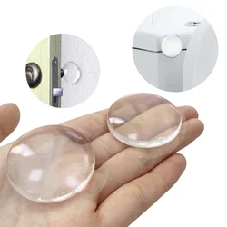 Round Transparent Soft Silicone Non-slip Door Stopper Muffler Wall Protector Self-adhesive Door Handles Bumper Protective Plug