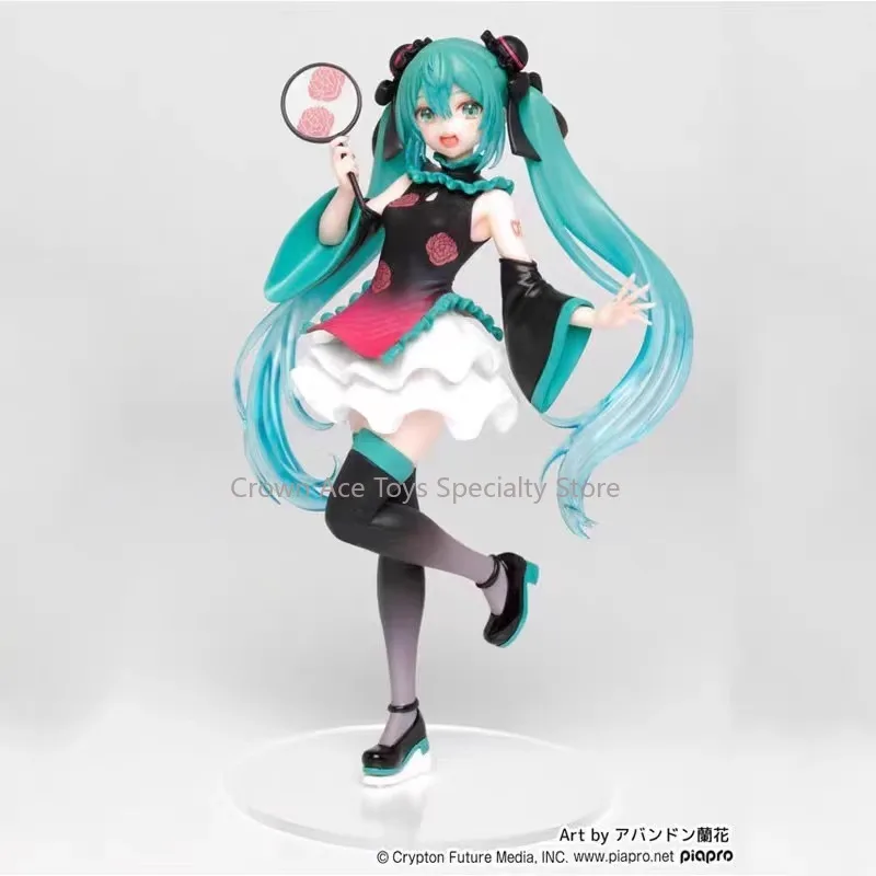 TAITO Virtual Singer Anime Figure Costumes Hatsune Miku Chinoiserie Cheongsam Action Figure Toy for Kids Gift Model Collectible