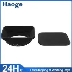 Haoge LH-S35B Square Metal Lens Hood Shade with Cap for Sony T FE 35mm F2.8 ZA SEL35F28Z and T FE 55mm F1.8 ZA SEL55F18Z Lens