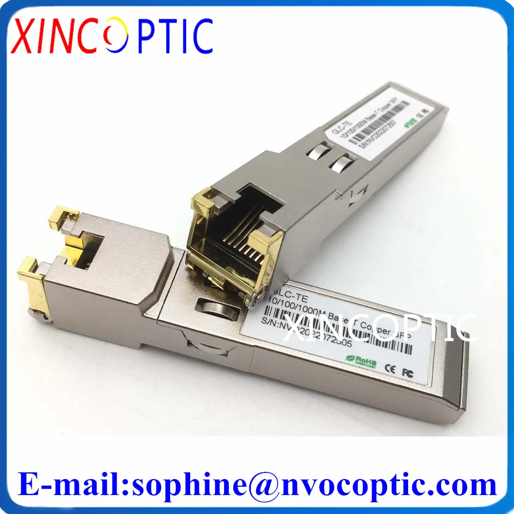 2Pcs GLC-TE 10/100/1000Base-T SFP RJ45 Copper Compatible with Code,Cisco 30-1475-01 Module