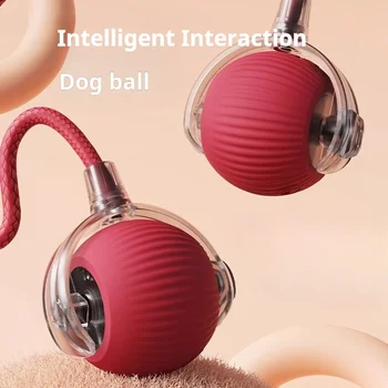 Electric Dog Ball Toys Automatic Rolling Ball Rechargeable Smart Pet Interactive Plush Toy Dog Cat Training Imitate Mouse