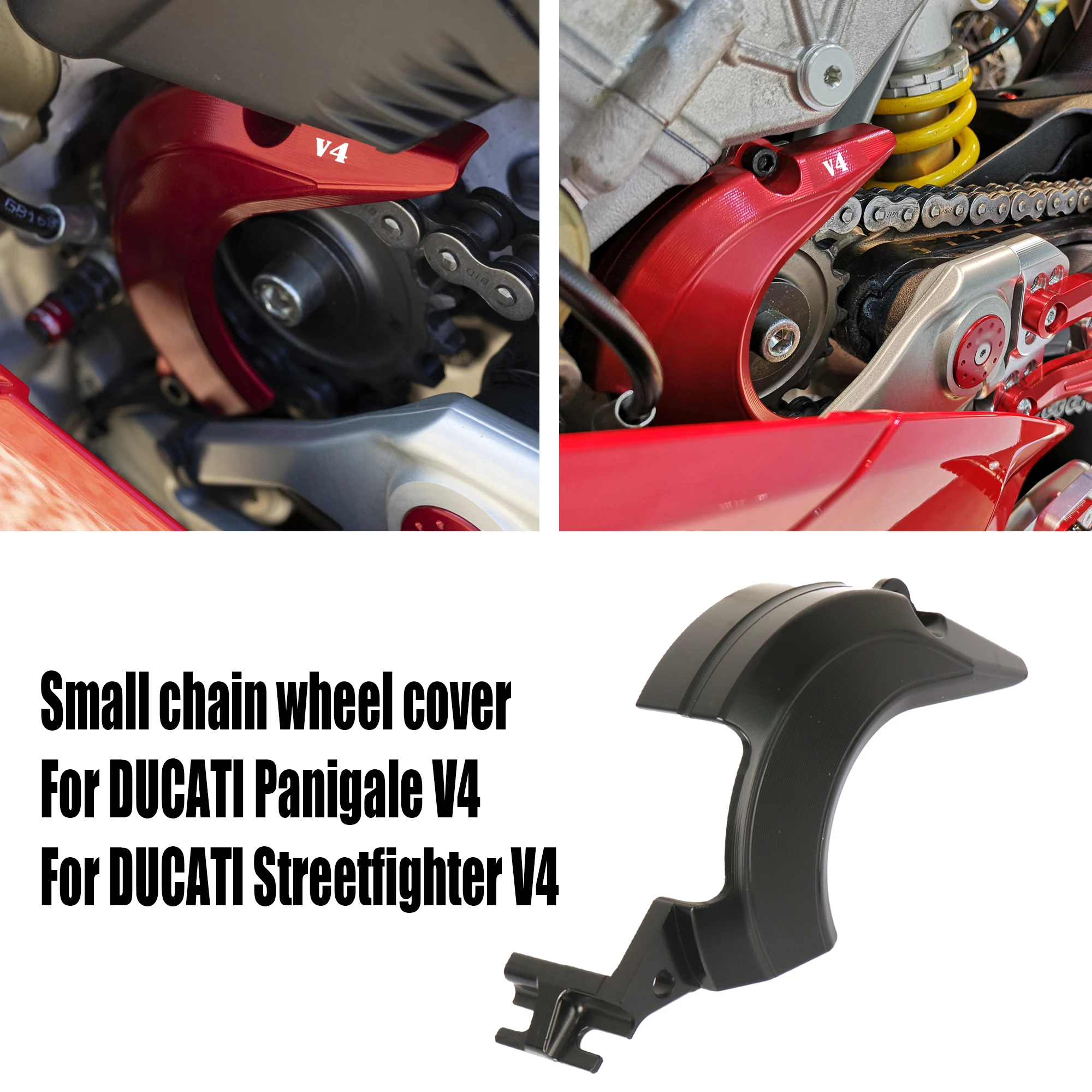 

New Compatible with DUCATI Street Fighter V4 V4S Panigale V4R Motorcycle CNC Engine Chain Wheel Cover Chain Cover 2018-2023