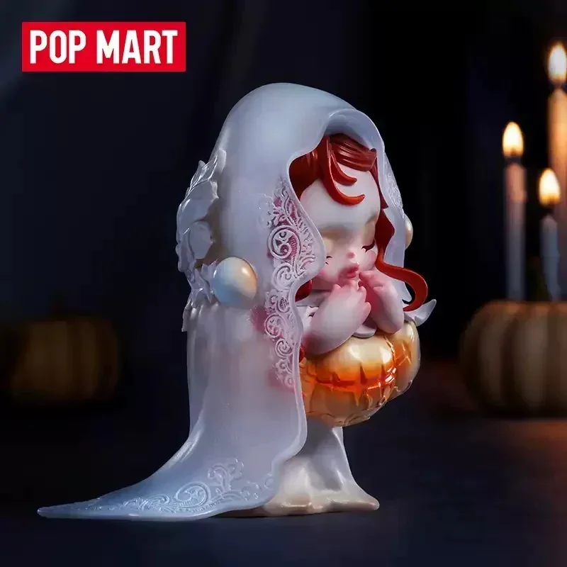 

POP MART SKULLPANDA Фигурка «Covenant of the White Moon» Серия слепых коробок — милые настольные украшения, коллекция подарков