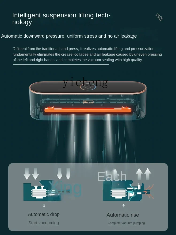 

ZZZC Vacuum Sealing Machine Small Household Food Packaging Machine Automatic Intelligent Vacuum Sealing Machine
