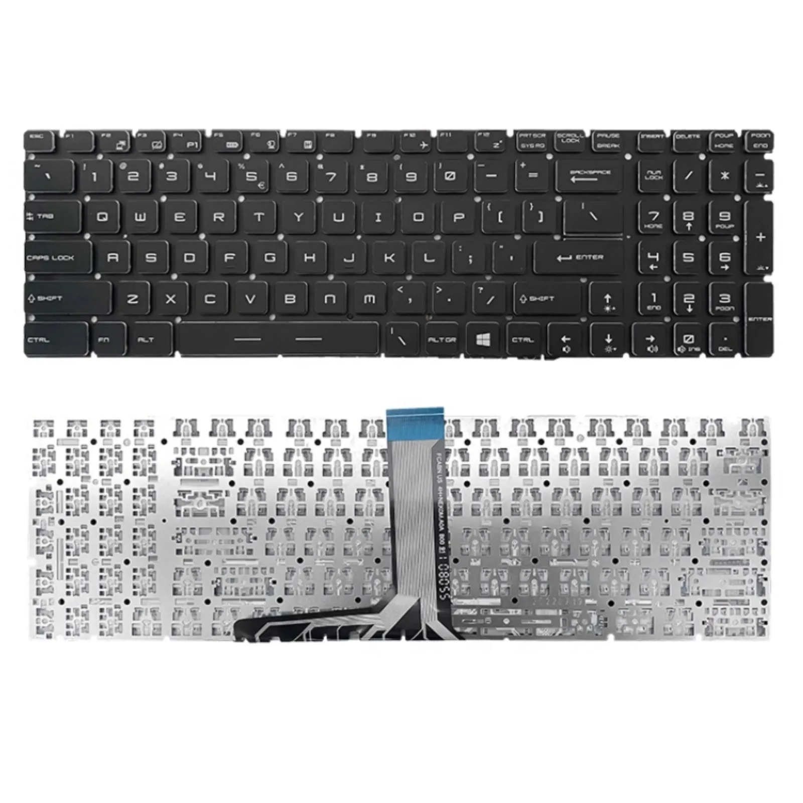 

US RU Layout for MSI GP65 GL75 GF75 GE75 GS75 GP75 GT76 Leopard 9SD Laptop Keyboard