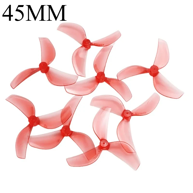 8 Stück/4 Paar Gemfan 45 mm 3-Blatt-PC-Propeller 1 mm 1,5 mm für RC FPV Racing Freestyle 1,8 Zoll Cinewhoop Zahnstocher Drohnen Mini